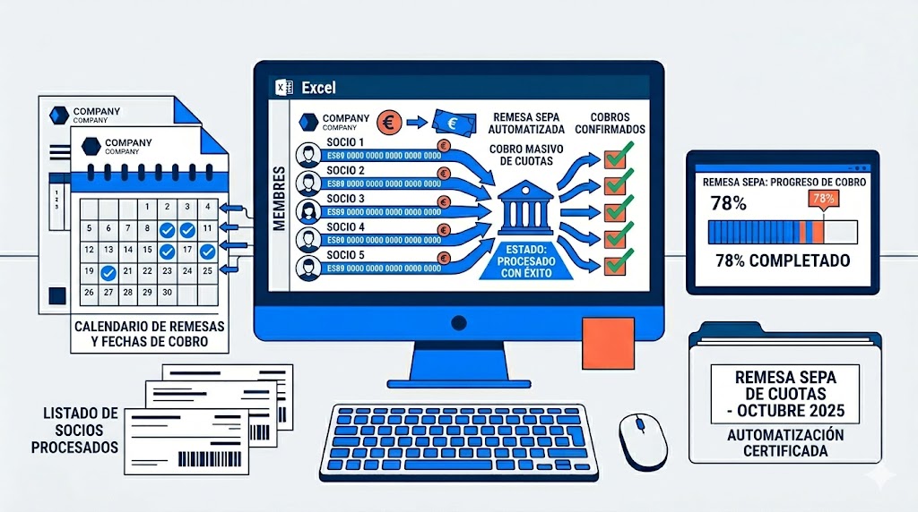 Gestión de remesas SEPA para el cobro de cuotas en asociaciones